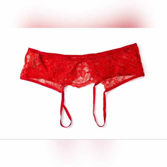 NWT Victoria's Secret Very Sexy Lace-Shaped Cheeky Panties Red Size Medium - Picture 2 of 4